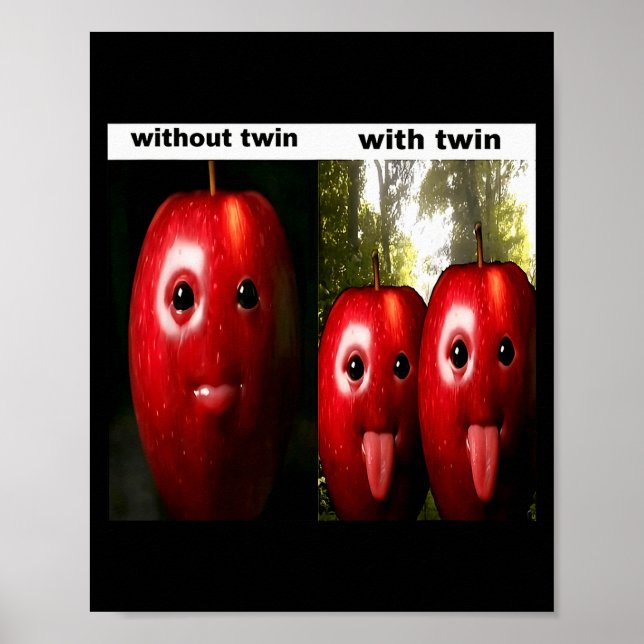 Affiche Funny Silly Ai Gen Z Meme Brainrot Humor Twins Bro (Devant)