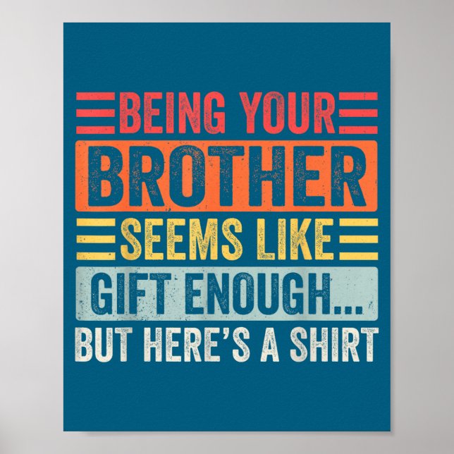 Affiche Funny Sister Sarcastic Sibling Humor Quote From Br (Devant)