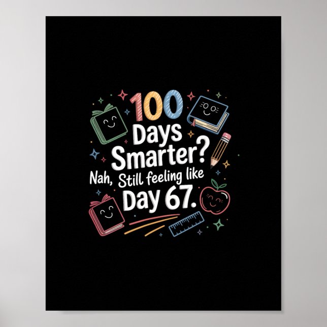 Affiche Funny Six Seven 67 Meme For 100th Day Of School Ki (Devant)