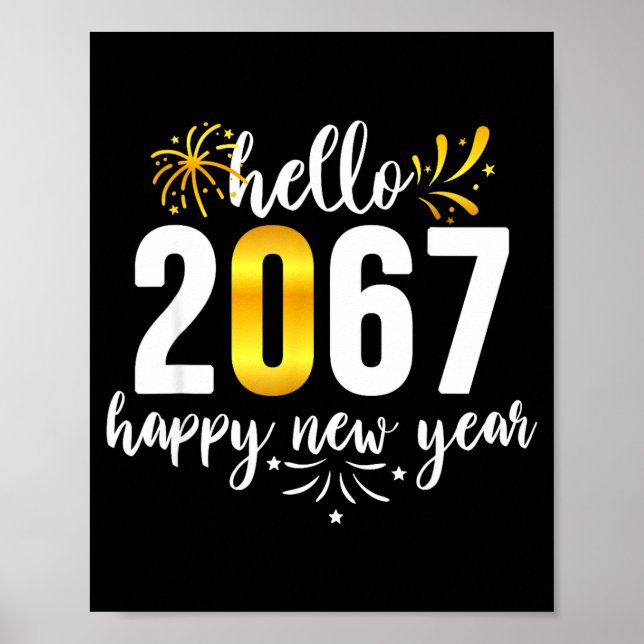 Affiche Funny Six Seven 67 Meme Happy New Year  (Devant)