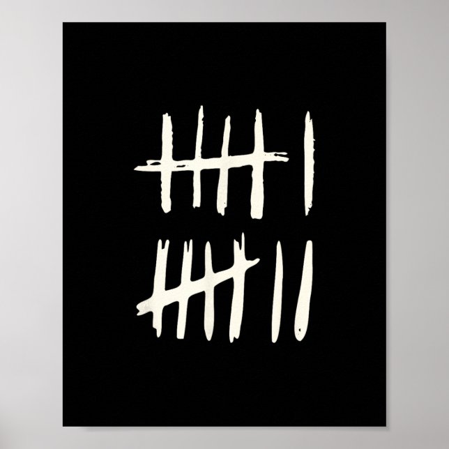 Affiche Funny Six Seven 67 Meme Tally Marks 6 7 Numbers  (Devant)