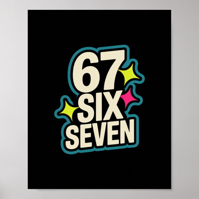 Affiche Funny Six Seven 6 7 Meme 1  (Devant)