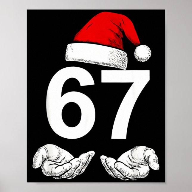 Affiche Funny Six Seven 6 7 Meme Gen Alpha Slang Christmas (Devant)