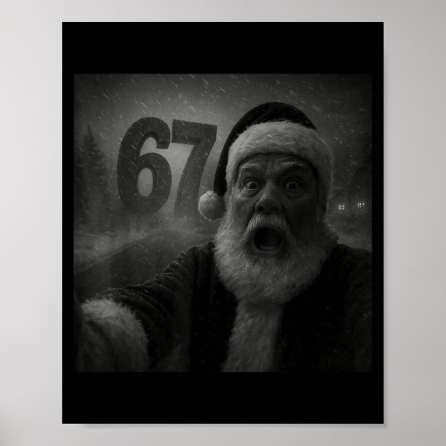Affiche Funny Six Seven 6 7 Meme Gen Z Alpha Slang Santa S (Devant)
