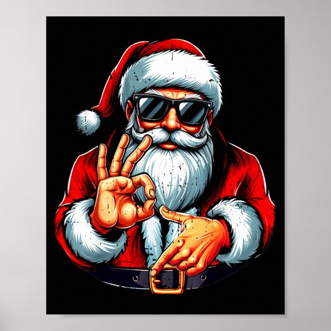 Affiche Funny Six Seven 6 7 Meme Santa Christmas Shirt Men (Devant)