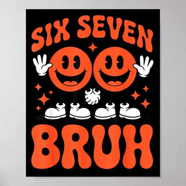 Affiche Funny Six Seven 6 7 Meme Valentine Hearts Valentin (Devant)
