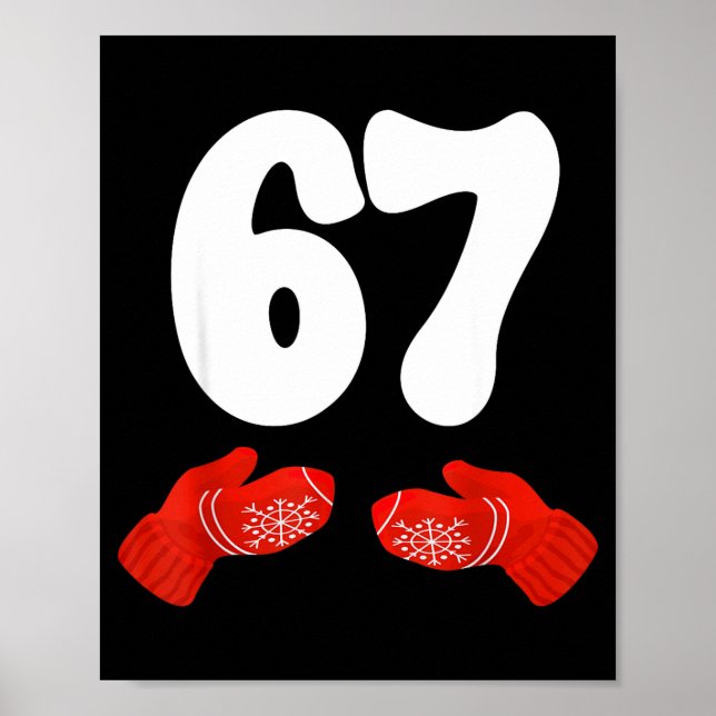 Affiche Funny Six Seven Christmas Pajamas Meme Gen Alpha 6 (Devant)