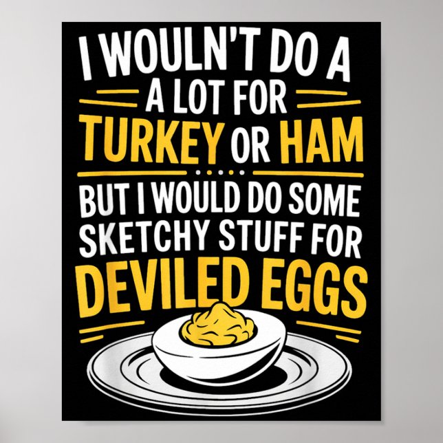 Affiche Funny Sketchy Stuff For Deviled Eggs Saying Food H (Devant)