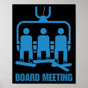 Affiche Funny Snowboard Shirt Snowboardeur Snowboard Lov