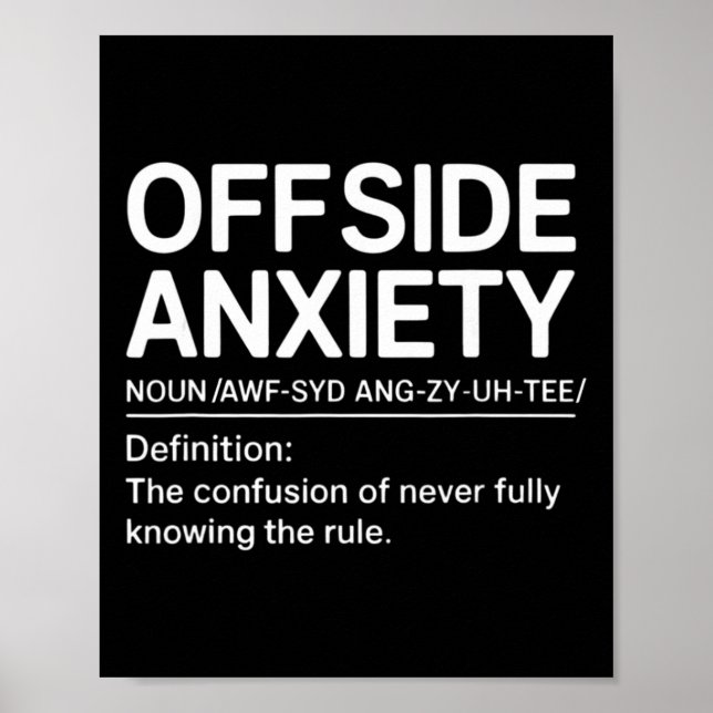 Affiche Funny Soccer Definition Soccer Player Coach Offsid (Devant)