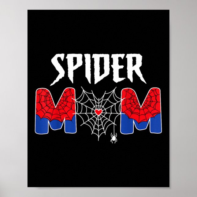 Affiche Funny Spider Maman Mama Fête des mères pour les fe (Devant)