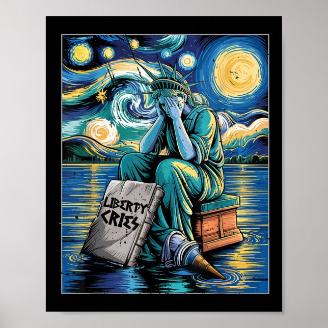 Affiche Funny Statue Des Crimes De Liberté, Van Gogh Starr (Devant)