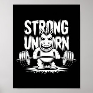 Affiche Funny Strong Crucifix Lifting Unicorn