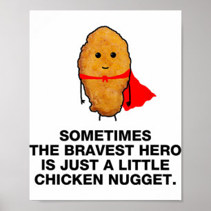 Affiche Funny Superhero Chicken Nugget Chicken Nuggets Shi