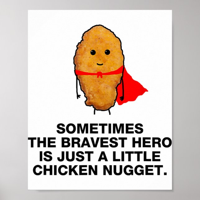 Affiche Funny Superhero Chicken Nugget Chicken Nuggets Shi (Devant)