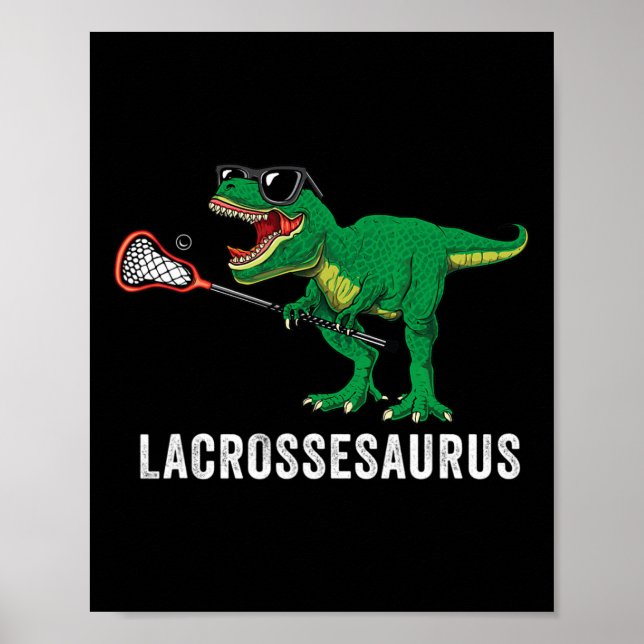 Affiche Funny T Rex Lacrosse Dinosaur Lax Boys Lacrosse Te (Devant)