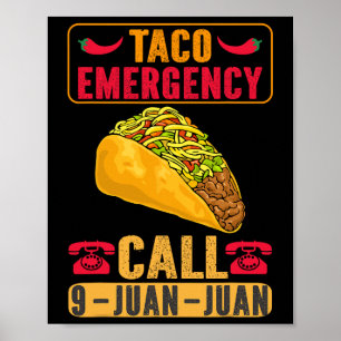 Affiche Funny Taco Urgence Cinco De Mayo Hommes Fête des f