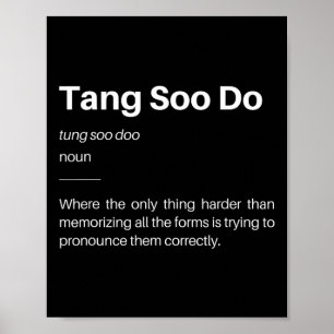 Affiche Funny Tang Soo Do Définition Arts Martiaux Karate 