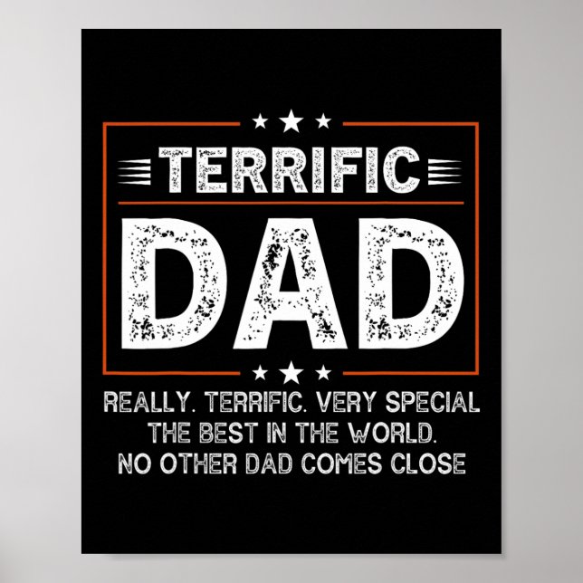 Affiche Funny Terrific Dad Donald Trump Happy Fathers Day  (Devant)