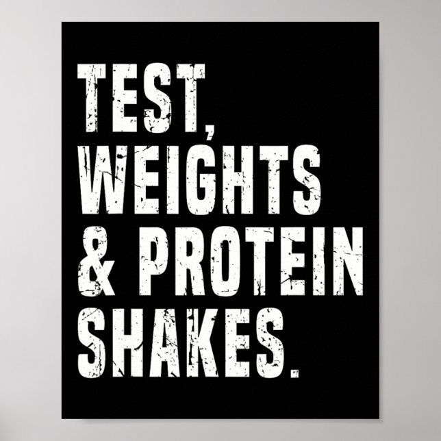 Affiche Funny Testosterone Test Steroid Humour Bodybuildin (Devant)