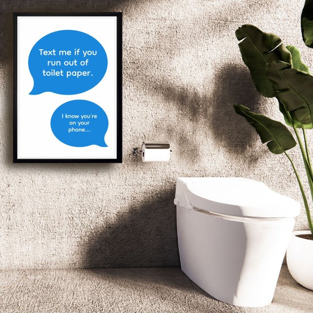 Affiche Funny Texting Bathroom (Créateur téléchargé)