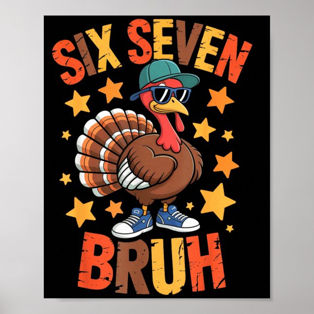 Affiche Funny Thanksgiving Turkey 67 Bruh Fall Farm Men Wo (Devant)