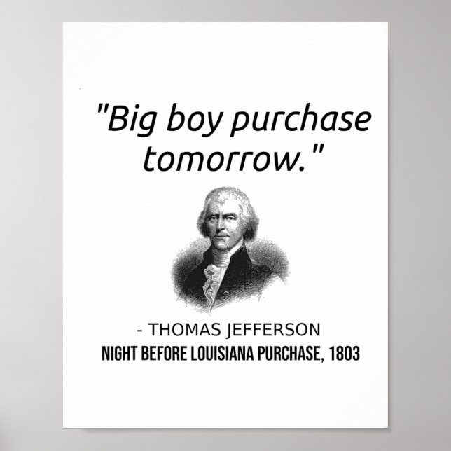 Affiche Funny Thomas Jefferson Professeur d'histoire de l' (Devant)