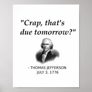 Affiche Funny Thomas Jefferson Usa Histoire Enseignant Étu