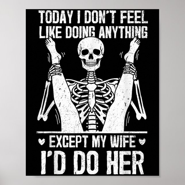 Affiche Funny Today I Don't Feel Like Doing Anything Excep (Devant)
