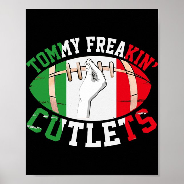 Affiche Funny Tommy Freakin' Cutlets New Jersey Italy Flag (Devant)