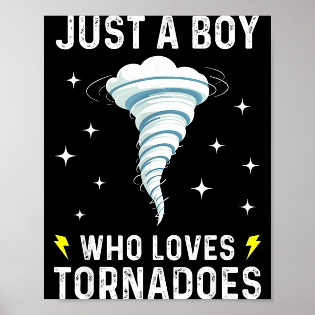 Affiche Funny Tornado Gift For Boys Kids Hurricane Weather (Devant)