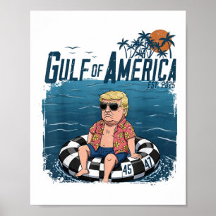 Affiche Funny Trump Chemise Golfe Des Etats-Unis Est 2025