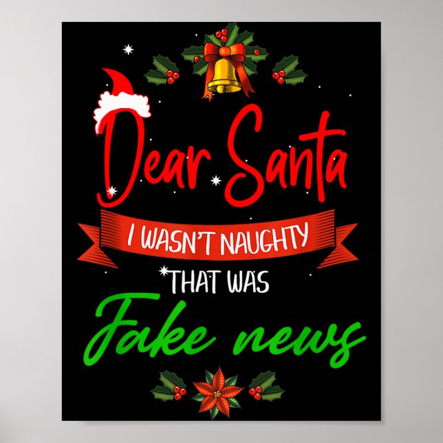 Affiche Funny Trump Christmas Pajamas Fake News  (Devant)