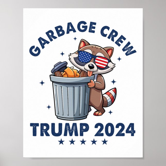 Affiche Funny Trump Garbyge Crew (Devant)