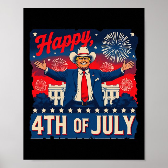 Affiche Funny Trump Happy 4th Of July  (Devant)