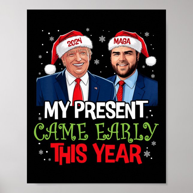 Affiche Funny Trump Noël est arrivé au début de cette anné (Devant)