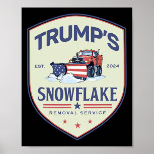 Affiche Funny Trump Snowflake Service Élection 202