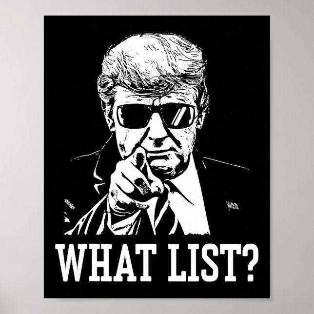 Affiche Funny Trump What List 4  (Devant)