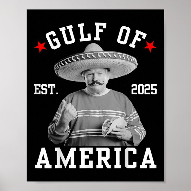 Affiche Funny Trumpshirt Gulf Of Us America Funny Mexican (Devant)