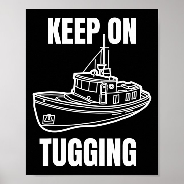Affiche Funny Tug Boat Captain Graphic  (Devant)
