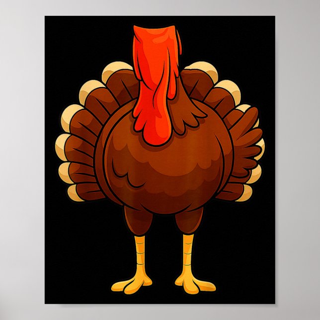 Affiche Funny Turkey Body Costume Thanksgiving Men Women K (Devant)