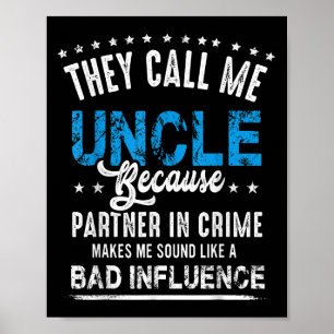Affiche Funny Uncle Chemise Cadeau, oncle Partenaire Dans 