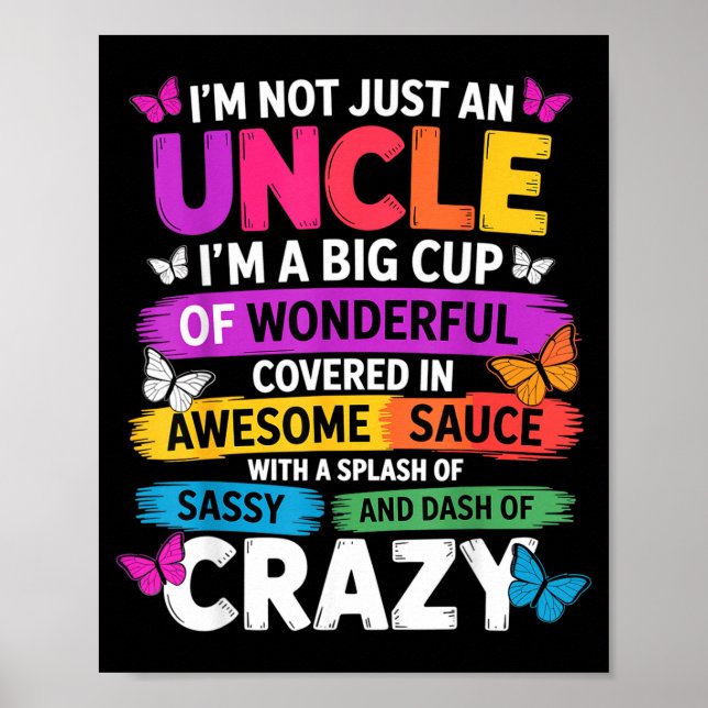 Affiche Funny Uncle Quote Sy Cool Uncle Men  (Devant)