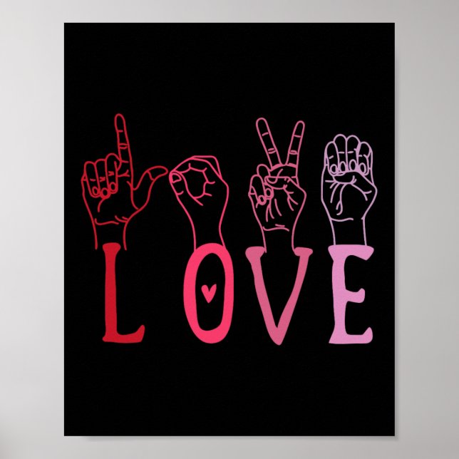 Affiche Funny Valentines Day Asl  (Devant)