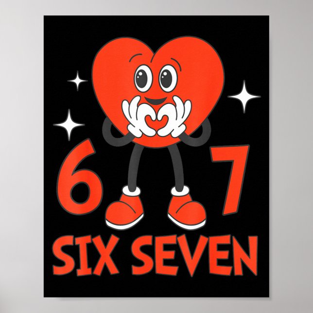 Affiche Funny Valentines Six Seven Hearts 6 7 Meme Boys Gi (Devant)