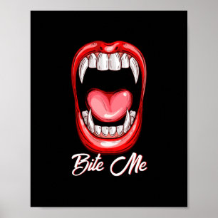 Affiche Funny Vampire Bite Halloween