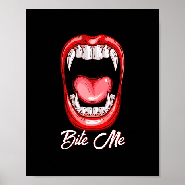 Affiche Funny Vampire Bite Halloween (Devant)
