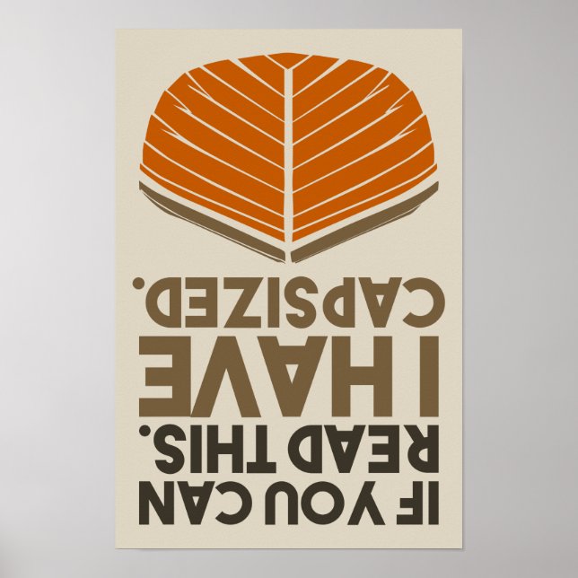 Affiche Funny Voile Thème Nautique Capitaine Pun (Devant)