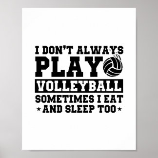 Affiche Funny Volleyball Dire pour les joueurs de volley-b