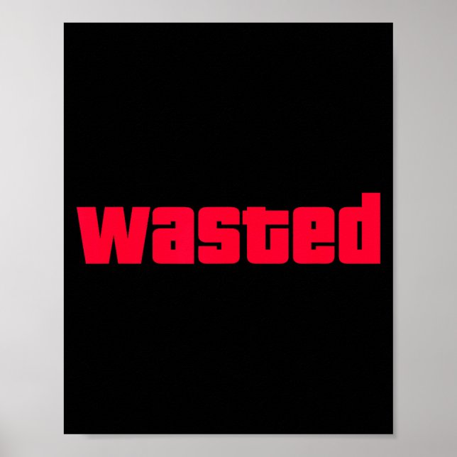 Affiche Funny Wasted Gaming Insred Wasted Novelty  (Devant)